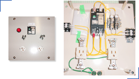 Emergency power outlet board